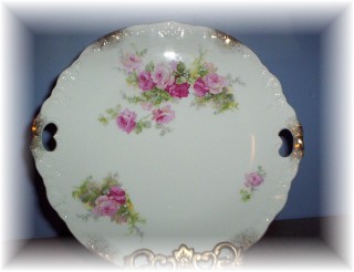 Vintage Open Handle Rose Plate