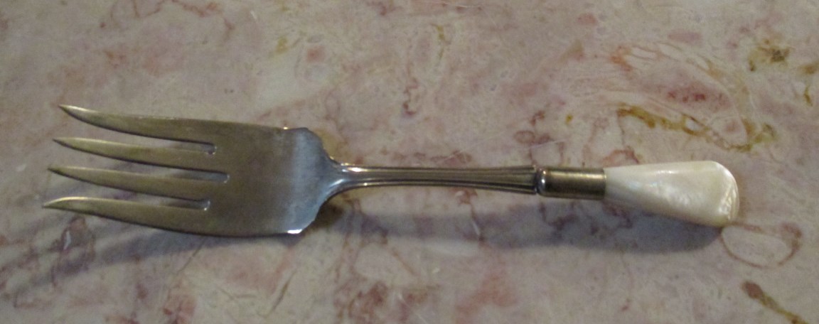 Pearl handled serving fork